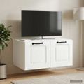 vidaXL Nástenná TV skrinka Biela 59,5 x 41 x 30 cm Kompozitné drevo