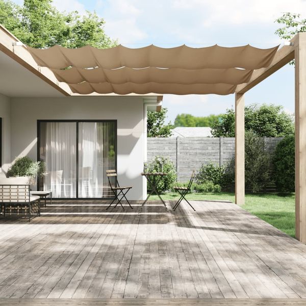 vidaXL Vertikálna markíza sivohnedá 140x420 cm oxfordská látka