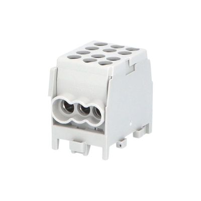 Odbočovacie svorkovnice HLAK 25 1/4 M2, 100A, 1-pól., AL/CU, IP20, sivá, na DIN /2080168