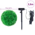 vidaXL Umelé buxusové gule s LED svetlami, 4 ks, zelená, 12 cm
