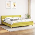 vidaXL Boxspring posteľ s matracom zelená 200x200 cm látka
