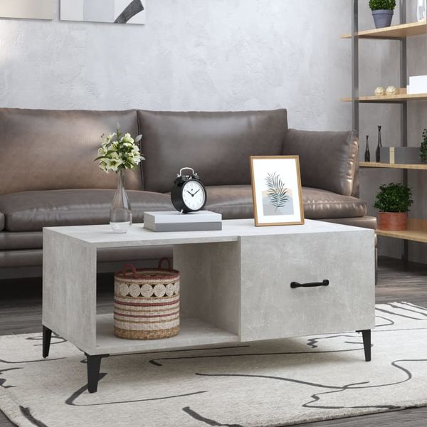 vidaXL Konferenčný stolík betónovo sivý 90x50x40 cm kompozitné drevo