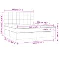 vidaXL Posteľný rám boxspring s matracom čierny 160x200 cm zamat