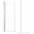 vidaXL Sprchová zástena 120x69x130 cm tvrdené sklo priehľadná