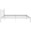 vidaXL Posteľný rám, biely, kov 160x200 cm