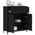vidaXL Servírovacia skriňa Čierny dub 70 x 30 x 80 cm Kompozitné drevo