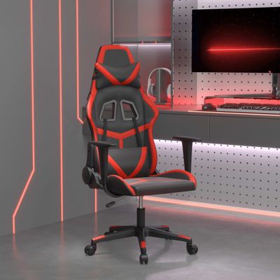 vidaXL Herná stolička čierna a červená umelá koža