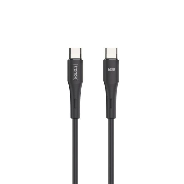 Kábel T-PHOX CABLE GENTLE USB-C/USB-C 60W čierny