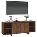 vidaXL TV skrinka hnedý dub 130x35x50 cm drevotrieska