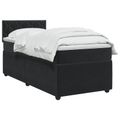 vidaXL Posteľ boxspring s matracom Čierna 80 x 200 cm Zamat