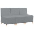 vidaXL Bezrúčková modulárna sofa jednotka 3 ks Svetlosivá látka
