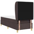 vidaXL Posteľ s pružinovým rámom Tmavohnedá 200 x 80 cm látka