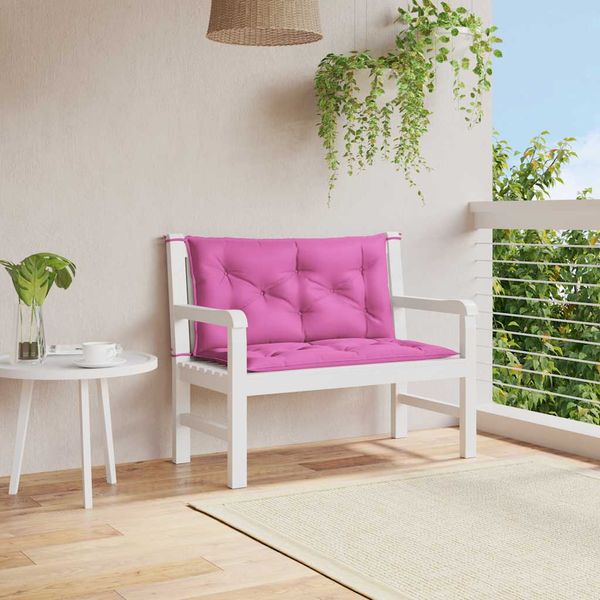 vidaXL Podložky na záhradnú lavičku 2 ks čierne 100x50x7 cm látka