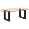 vidaXL Nohy konferenčného stolíka v tvare U, 2 ks, čierne, 40 x (30-31) cm, oceľové