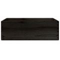 VidaXL Drevená škatuľka s rúčkami čierna 40x30x13 cm masívna borovica