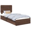 vidaXL Úložná posteľ Hnedý dub 75 x 190 cm Kompozitné drevo