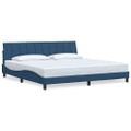 vidaXL Rám postele bez matraca Hanko modrá 200x200 cm látka