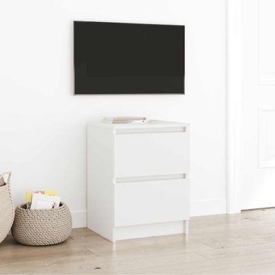 vidaXL TV skrinka biela 40x35x54 cm spracované drevo