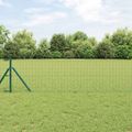 vidaXL Euro plotový základ 10 x 0,8 m PVC potiahnutá oceľ Zelená