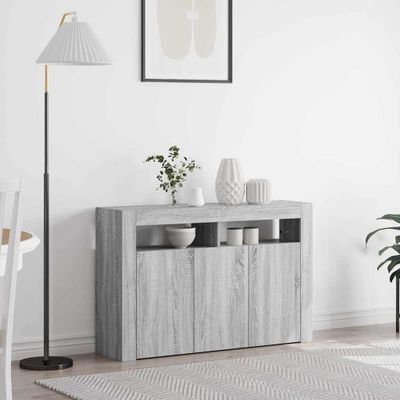 vidaXL Servírovacia skriňa Sivý Sonoma 116 x 30 x 75 cm