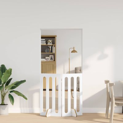 vidaXL Sklápacia bezpečnostná zábrana pre domáce zvieratá 2 pcs Biely