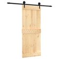 vidaXL Posuvné dvere Prírodná a čierna 85 x 210 cm
