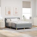 vidaXL Posteľ s pružinovým rámom Svetlosivá 200 x 140 cm látka