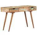 vidaXL Toaletný stolík so zrkadlom 112x45x76 cm, recyklovaný masív
