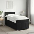 vidaXL Posteľ boxspring s matracom Čierna 80 x 200 cm Látka