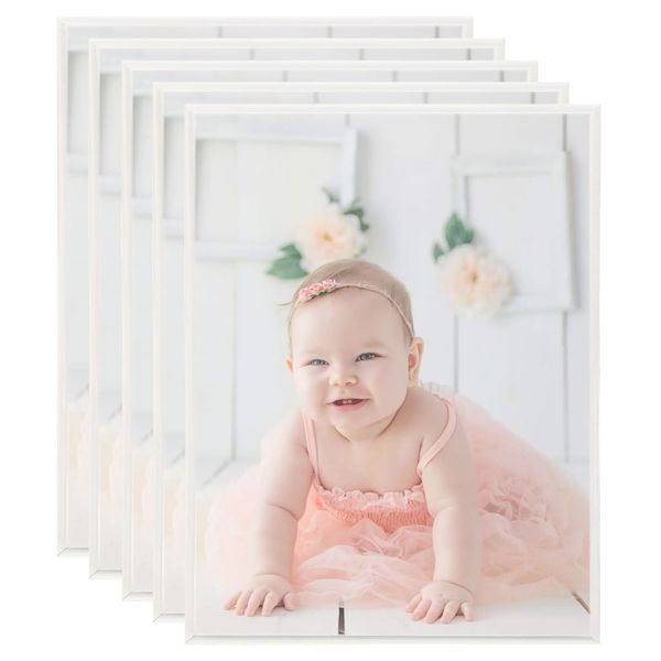 vidaXL Fotorámiky na stenu alebo stôl 5 ks strieborné 20x25 cm MDF
