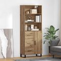 vidaXL Highboard 2 ks Remeselný dub 69,5 x 34 x 180 cm