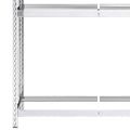 vidaXL 3-posch. stojany na pneumatiky 4ks strieborné 110x40x200cm oceľ