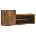 vidaXL Botník dymový dub 130x35x54 cm spracované drevo