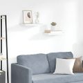 vidaXL Plávajúce nástenné police 2 ks dubové a biele 50x23,5x3,8 cm MDF