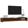 vidaXL Stojan na monitor hnedý dub 100x24x13 cm spracované drevo