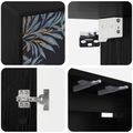 vidaXL Nástenný TV kabinet DOKKUM 69 x 33 x 40 cm Čierny dub