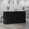 vidaXL Recepčný pult, čierny dub 200x50x103,5 cm, imitácia dreva