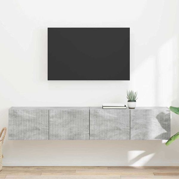 vidaXL TV nástenná skriňa Nástenný 2 pcs Betónová 78,5 x 31 x 29,5 cm