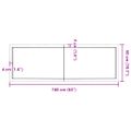 vidaXL Stolová doska tmavohnedá 160x50x(2-6)cm ošetrený masív hrany