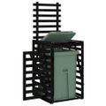 vidaXL Úložný box pre odpadkový kôš čierny 84x90x128,5 cm borovica