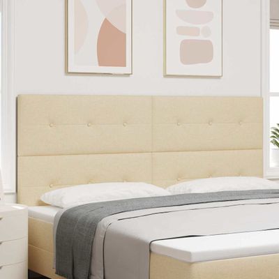 vidaXL Výškovo nastaviteľný čelový panel Krémová 200 cm látka