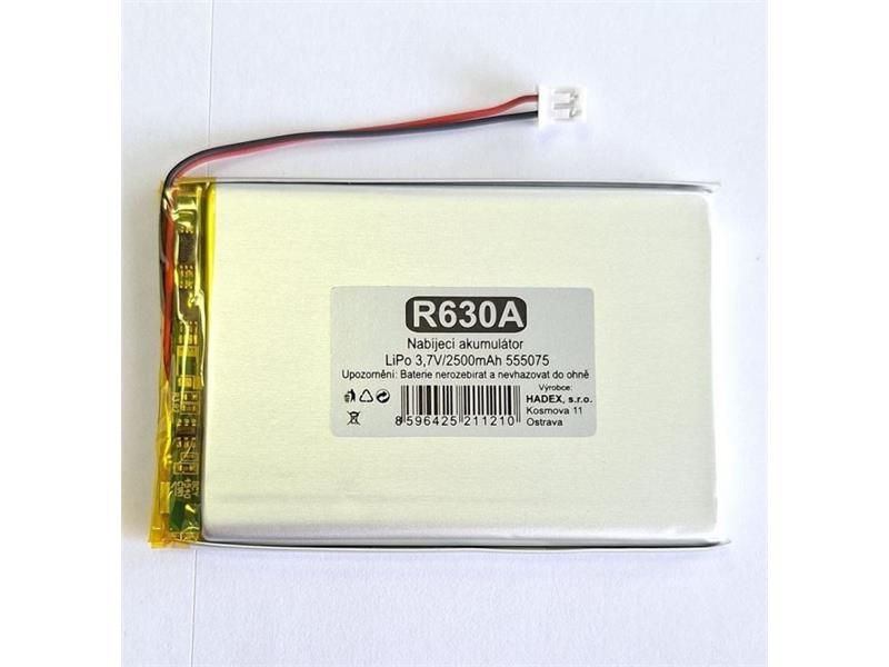 Nabíjacie batérie LiPo 3,7V/2500mAh 555075 HADEX