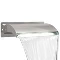vidaXL Vodopád do bazéna s LED Nerezová oceľ 304 51 x 26 x 13 cm