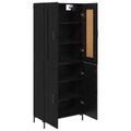 vidaXL Highboard 2 ks Čierny dub 69,5 x 34 x 180 cm Kompozitné drevo