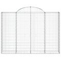 vidaXL Oblúkové gabionové koše 25 ks 200x30x140/160 cm pozink. železo