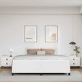 vidaXL Rám postele s matracmi Biela 200 x 200 cm látka