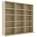 vidaXL Skrinka na CD, dub sonoma 100x23x89,5 cm, kompozitné drevo