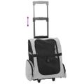 vidaXL Vozík pre domáce zvieratá 3 v 1, dizajn, sivý, 48 x 32 x (57-106) cm, oxfordská látka