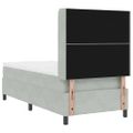 vidaXL Posteľ s pružinovým rámom Svetlosivá 90 x 200 cm Zamat