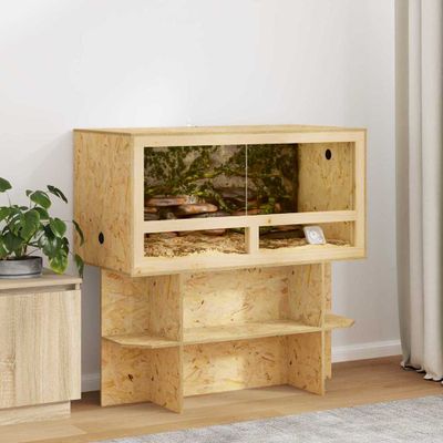 vidaXL Základňa terária Hnedá 100 x 50 x 50 cm OSB